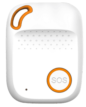 Linucares GPS-alarmknap med SOS-knap, højttaler og mikrofon til alenearbejdere i industri og på lager